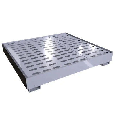 Металлический поддон для бочек ПДМ-03 1350x850x300 мм Серый