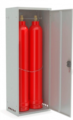 Шкаф для газовых баллонов ШГР 40-2-4(2x40л) 1631x600x385 мм Светло-серый