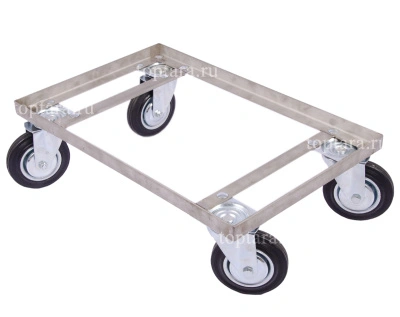 Тележка для ящиков металлическая, 4 колеса 160 мм, усиленная