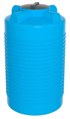 Ёмкость ЭВЛ 500 л. голубая с отводом, крышка 350мм 