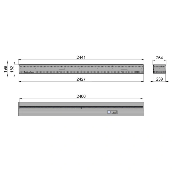 Электрический очаг 3D FireLine 2400 RGB 