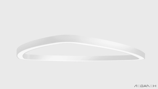 Треугольный подвесной светильник TRIANGOLO SOFT PRO M 4000K 102W, корпус черный