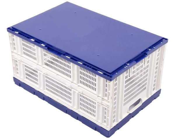 Складной ящик 600х400х310 с перфорированными стенками белый