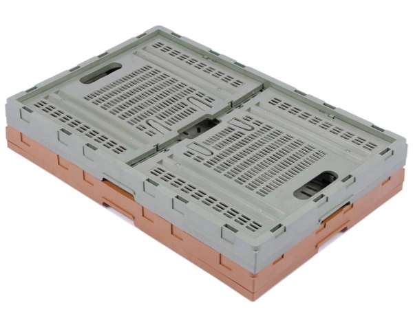 Складной ящик 600х400х310 перфорированный бежевый