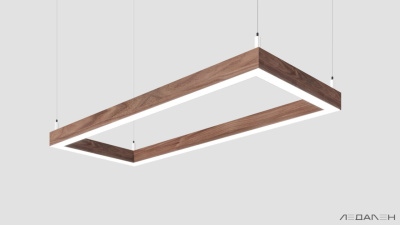 WOOD RETTANGOLO 4000K 84W Американский орех, корпус 